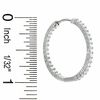Thumbnail Image 2 of 1.00 CT. T.W. Diamond Front and Back Hoop Earrings in 14K White Gold