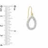 Thumbnail Image 1 of 14K Gold White Crystal Pear-Shaped Dangle Earrings