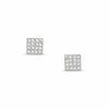 Thumbnail Image 0 of 14K Gold Crystal Square Stud Earrings