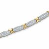 Thumbnail Image 1 of 3.00 CT. T.W. Diamond "X" Bracelet in 10K Gold - 7.5"