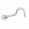 Thumbnail Image 1 of Nose Stud in 14K White Gold with Round Diamond Accent