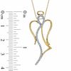 Thumbnail Image 2 of 0.20 CT. T.W. Diamond Angel Pendant in 10K Gold