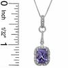 Thumbnail Image 2 of Cushion-Cut Amethyst Pendant and Earrings Set in Sterling Silver