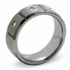 Thumbnail Image 1 of Men's 0.09 CT. T.W. Diamond Three Stone Wedding Band in Tungsten Carbide - Size 10