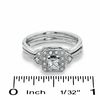 Thumbnail Image 2 of 0.33 CT. T.W. Princess-Cut Diamond Framed Milgrain Engagement Ring in 14K White Gold