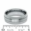 Thumbnail Image 1 of Men's 8.0mm Tungsten Carbide Satin Centre Wedding Band - Size 10