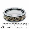 Thumbnail Image 2 of 8.0mm Tungsten Carbide Laser Wedding Band - Size 10