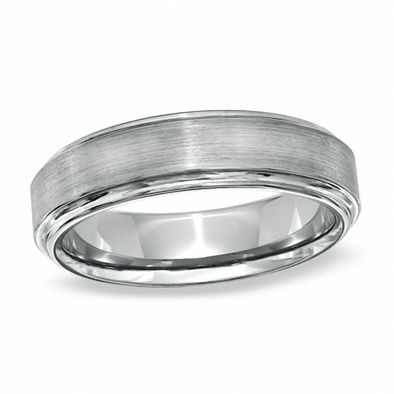 Men's 6.0mm Comfort Fit Tungsten Wedding Band - Size 10