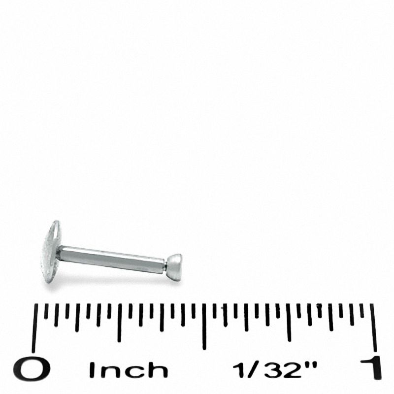 Main Image 2 of 016 Gauge Labret with Crystals in Stainless Steel