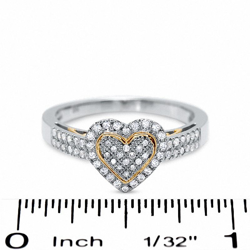 Pave diamond deals heart ring