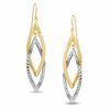 Thumbnail Image 1 of Double Marquise Dangle Earrings in 14K Two-Tone Gold