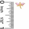 Thumbnail Image 1 of Child's Pink Cubic Zirconia Dragonfly Earrings in 14K Gold