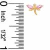 Thumbnail Image 2 of Child's Pink Cubic Zirconia Dragonfly Earrings in 14K Gold