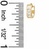 Thumbnail Image 1 of Child's Princess-Cut Cubic Zirconia Hoop Earrings in 14K Gold