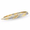Thumbnail Image 1 of 14K Gold and Sterling Silver Stackable Candy Cane Bangles - Set of 3