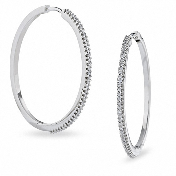 Louis Vuitton Diamond White Gold Hoop Earrings – Opulent Jewelers