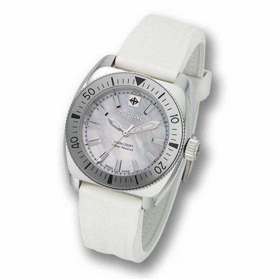Ladies' Zodiac Desert Falcon Strap Watch with Mother-of-Pearl Dial (Model: ZS4517)
