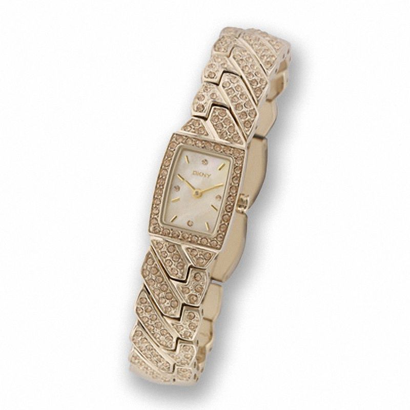 Ladies' DKNY Gold-Tone Bracelet Watch with Crystal Accents (Model: NY4412)|Peoples Jewellers