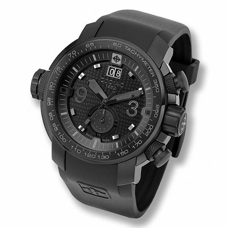 Main Image 1 of Men's Zodiac ZMX 03 Black IP Strap Watch (Model: ZO8507)