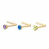Thumbnail Image 1 of Nose Stud Set in 14K Gold with Lab-Created Blue, Green and Lavender Blue Sapphires