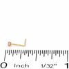 Thumbnail Image 2 of Nose Stud Set in 14K Gold with Lab-Created Blue, Green and Lavender Blue Sapphires