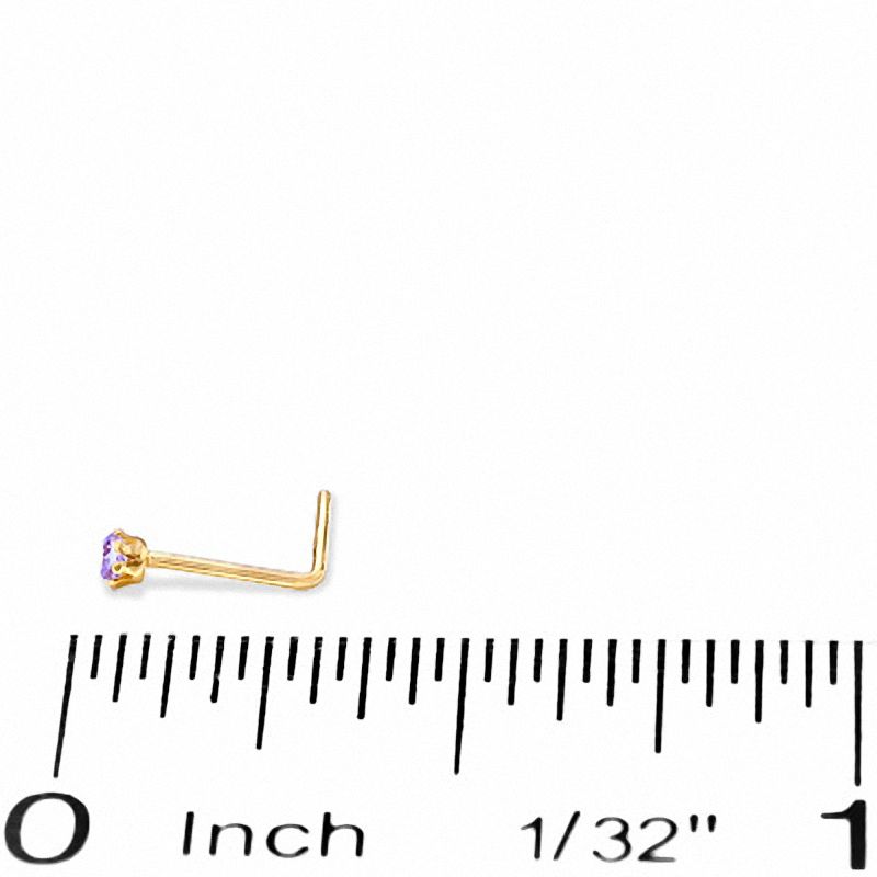 Main Image 2 of Nose Stud Set in 14K Gold with Lab-Created Blue, Green and Lavender Blue Sapphires