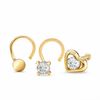 Thumbnail Image 1 of Nose Stud Set in 14K Gold with Lab-Created White Sapphires