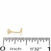 Thumbnail Image 2 of Nose Stud Set in 14K Gold with Lab-Created White Sapphires