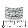 2.00 CT. T.W. Diamond Three Row Anniversary Band in 10K White Gold
