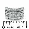 Thumbnail Image 2 of 2.00 CT. T.W. Diamond Three Row Anniversary Band in 10K White Gold