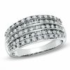 Thumbnail Image 0 of 0.50 CT. T.W. Diamond Five Row Anniversary Band in 10K White Gold