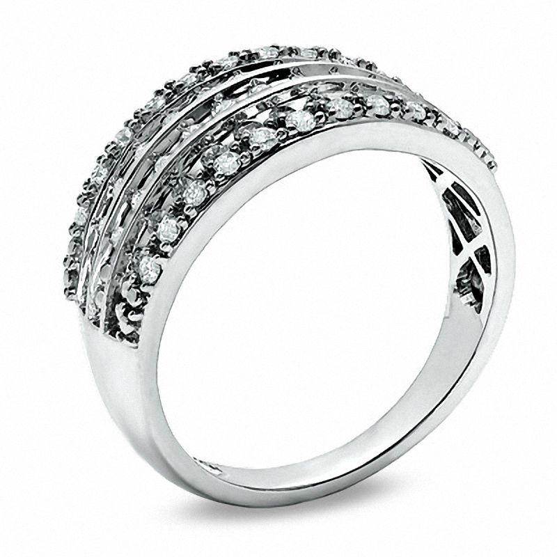 0.50 CT. T.W. Diamond Five Row Anniversary Band in 10K White Gold