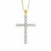 Thumbnail Image 1 of 1.00 CT. T.W. Diamond Cross Pendant in 10K Gold