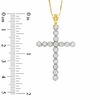 Thumbnail Image 2 of 1.00 CT. T.W. Diamond Cross Pendant in 10K Gold