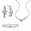 Thumbnail Image 1 of Diamond Accent Three Piece Knot Set in Sterling Silver