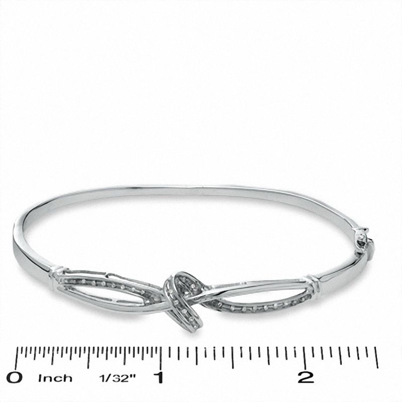 Diamond Accent Three Piece Knot Set in Sterling Silver