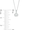 Thumbnail Image 2 of 0.50 CT. Canadian Certified Diamond Tension-Set Solitaire Pendant in 14K White Gold (I/I2) - 17"