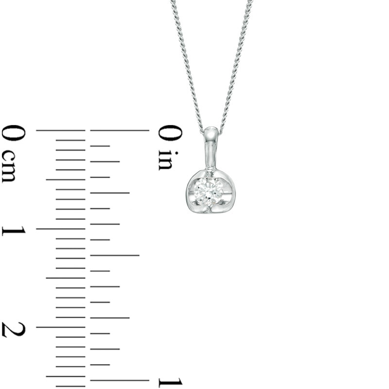 0.50 CT. Canadian Certified Diamond Solitaire Tension-Set Pendant in 14K White Gold (I/I1)