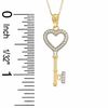 Thumbnail Image 2 of Heart Key Pendant in 14K Gold - 17"