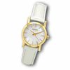 Thumbnail Image 1 of Ladies' DKNY White Dial Watch with White Leather Strap (Model: NY4765)