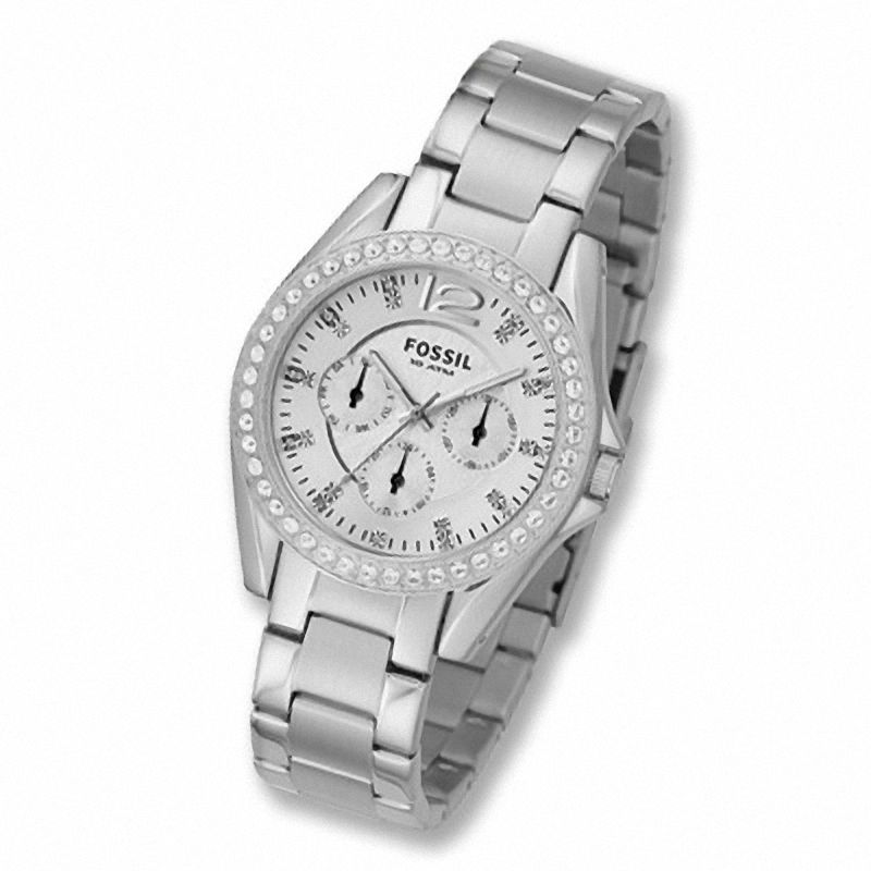 Main Image 1 of Ladies' Fossil Crystal Accent Watch (Model: ES2203)