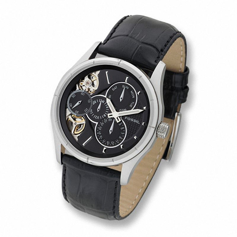 Desnudarse satisfacción ojo Men's Fossil Twist Automatic Strap Watch with Black Dial (Model: ME1038) |  Peoples Jewellers