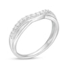 Thumbnail Image 2 of 0.25 CT. T.W. Diamond Twist Contour Band in 14K White Gold