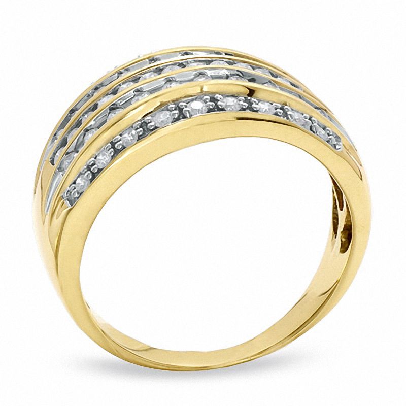 0.50 CT. T.W. Diamond Five Row Anniversary Band in 10K Gold