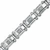 Thumbnail Image 1 of Diamond Accent Stainless Steel Link Bracelet - 8.5"