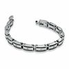 Thumbnail Image 2 of Diamond Accent Stainless Steel Link Bracelet - 8.5"