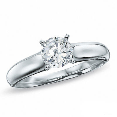 CT. Certified Canadian Diamond Solitaire Engagement Ring in 14K White Gold (I/I1
