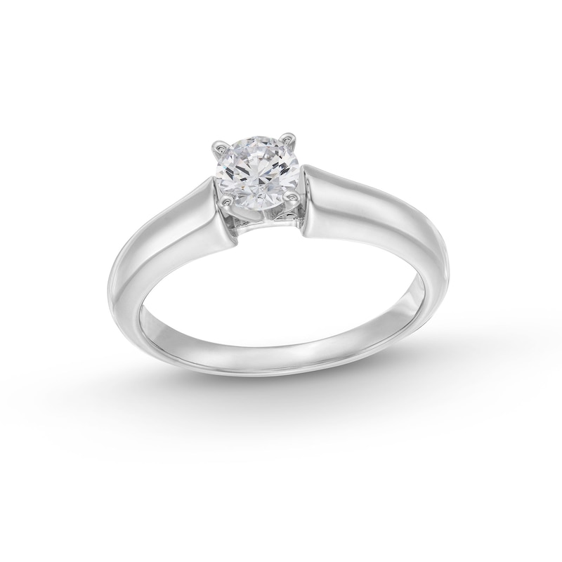 Main Image 1 of 0.50 CT. Canadian Certified Diamond Solitaire Engagement Ring in 14K White Gold (I/I1)