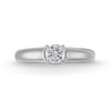 Thumbnail Image 3 of 0.50 CT. Canadian Certified Diamond Solitaire Engagement Ring in 14K White Gold (I/I1)