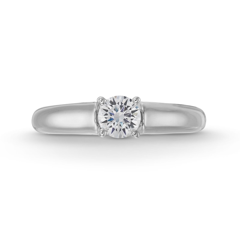 Main Image 3 of 0.50 CT. Canadian Certified Diamond Solitaire Engagement Ring in 14K White Gold (I/I1)